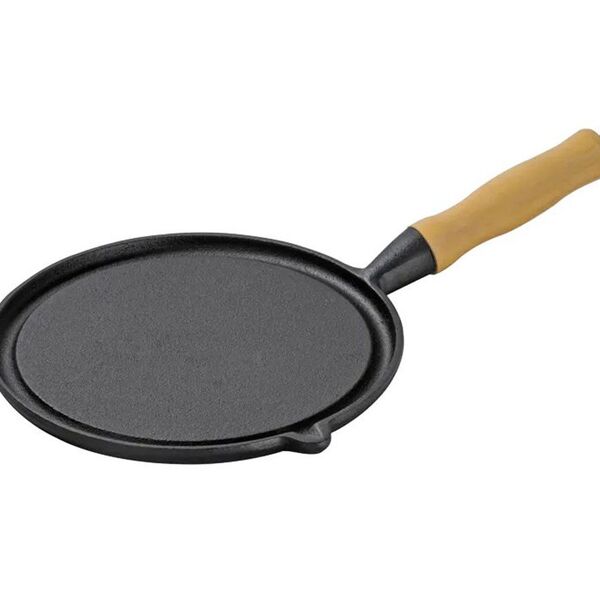 Bifeteira Chapa Ferro Fundido Redonda Lisa 26 Cm