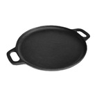 Bifeteira De Ferro Fundido Lisa Redonda Alça Ferro 20cm