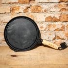 Bifeteira De Ferro Fundido Redonda Lisa - 22cm De Largura