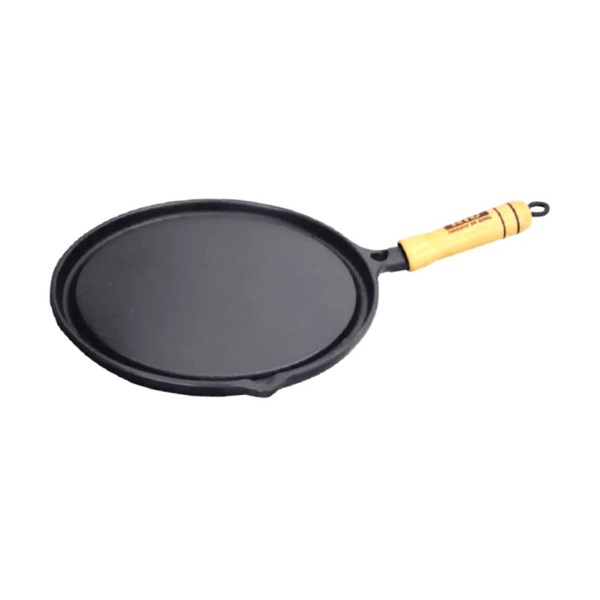 Bifeteira De Ferro Fundido Redonda Lisa - 22cm De Largura