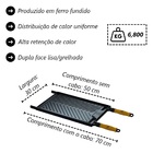 Bifeteira Grelha Dupla Face Argentina Ferro Fundido 50x30cm