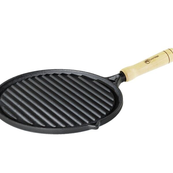 Bifeteira Redonda Grelhada Com Cabo Santana 26cm