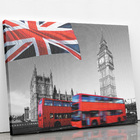 Big Ben Londres Onibus Vermelho Quadro Canvas 120x80cm