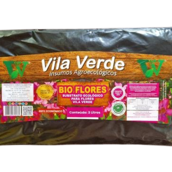 Bio Flores Substrato Orgânico Para Flores Vila Verde 3 Litros