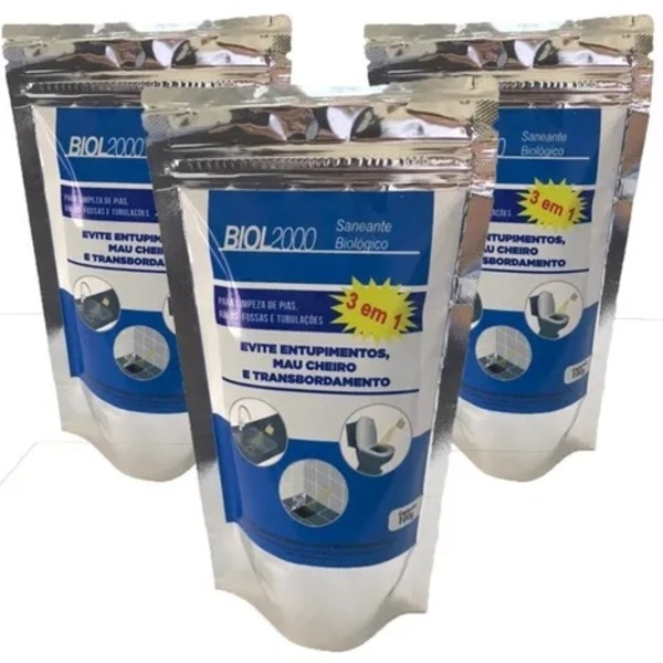 Biol 2000 Limpa Fossa Sachê Kit C/ 3 Unidades
