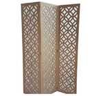 Biombo 3 Folhas 129x180cm Mdf Modelo 8 Cru Vazado