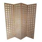 Biombo 4 Folhas 172x180cm Mdf Modelo 7 Cru Vazado