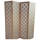 Biombo 4 Folhas 172x180cm Mdf Modelo 8 Cru Vazado