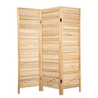 Biombo Decorativo 3 Folhas Em Madeira Maciça Oliver Espresso