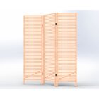 Biombo Decorativo 3 Folhas Em Madeira Maciça Oliver Espresso