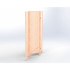 Biombo Decorativo 3 Folhas Em Madeira Maciça Oliver Espresso