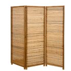 Biombo Decorativo De Madeira 3 Folhas Ripado Sanfonado - Maju