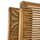 Biombo Decorativo De Madeira 4 Folhas Ripado Sanfonado - Maju