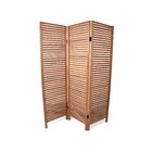 Biombo Decorativo Oliver 3 Folhas Em Madeira Maciça Espresso