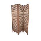 Biombo Decorativo Oliver 3 Folhas Em Madeira Maciça Espresso