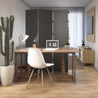 Biombo Frisado de Madeira MDF Preto 135x180cm Moldurama