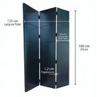 Biombo Frisado Preto 180x135cm Preto