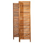 Biombo Ripado Oliver 3 Folhas Em Madeira Maciça Stain Jatobá