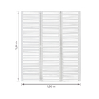 Biombo Ripado Pinus Branco 1,50x1,80m Settis