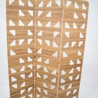 Biombo Sides Com 3 Folhas Louro Freijó