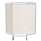 Biombo Triplo Inox Faces Em Tecido