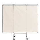 Biombo Triplo Inox Faces Em Tecido