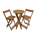 Bistro Com 2 Banquetas Para Bar Dobrável De Madeira Ismalu  M