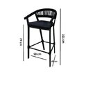 Bistrô Com 3 Banquetas Itália Preto