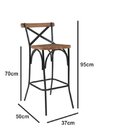 Bistrô Laís Com 3 Banquetas Laís Preto/castanho