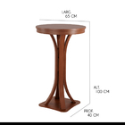 Bistrô Mesa Alta Bar Redonda Europa 65 X 65 X 100 Cm Madeira
