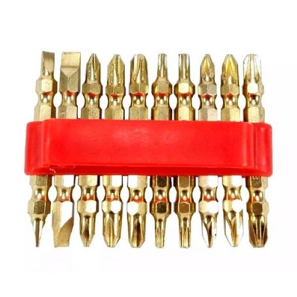 Bits Jogo Ponteira Dupla Crv 65mm C/10 S/ima - 5401