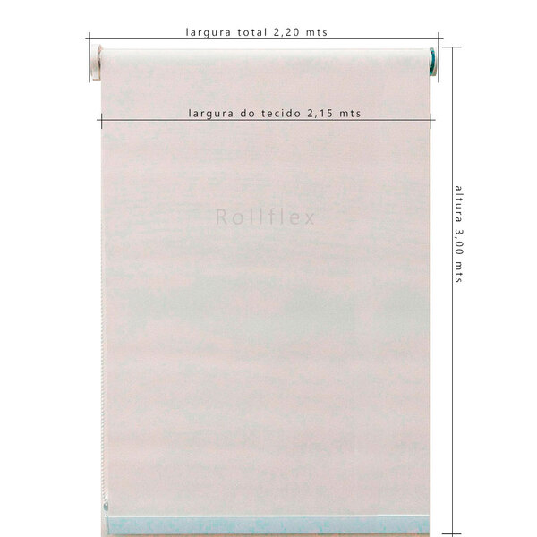 Blackout Pinpoint Branca - 2,20 Larg X 3,00 Alt - Rollflex -