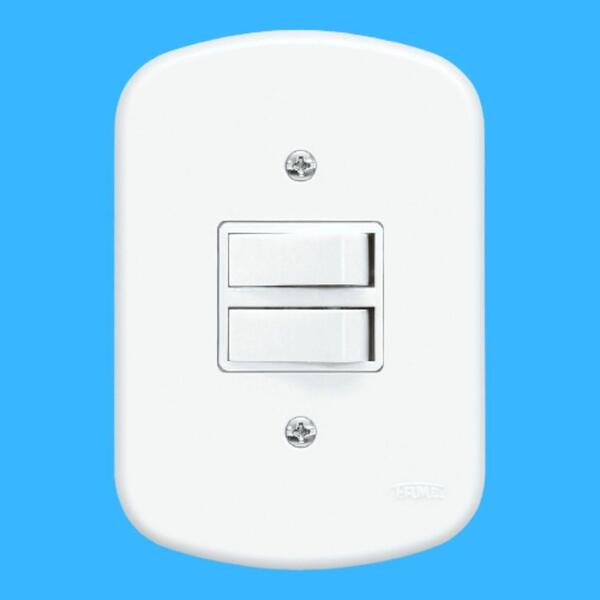 Blanc 2 Seções De Interruptor Paraleloom Placa