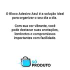 Bloco Adesivo 90 Folhas 76x76mm Azul