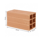 Bloco Cerâmico Vedação 6  14x19x29cm Cerâmica Kato