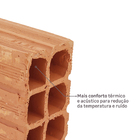 Bloco Cerâmico Vedação 8 Furos 9x19x19cm Cerâmica Rodrigues