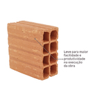Bloco Cerâmico Vedação 9x19x19cm Cerâmica Nova Conquista