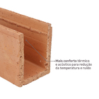 Bloco Cerâmico Vedação Canaleta 11,5x19x24cm Cerâmica Kato