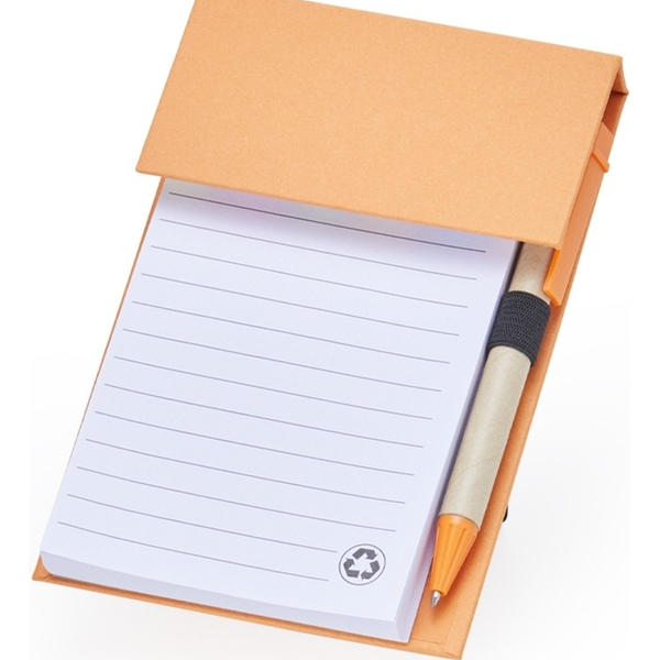 Bloco De Anotações Ecológico Com Autoadesivo E Caneta - Laran