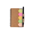 Bloco De Anotações Ecológico Com Caneta E Autoadesivo