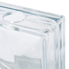 Bloco de Vidro Liso Incolor Furo Redondo 19x19x8cm CasaFina