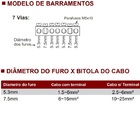 Bloco Distribuição 4 Barramentos 4x7 125a
