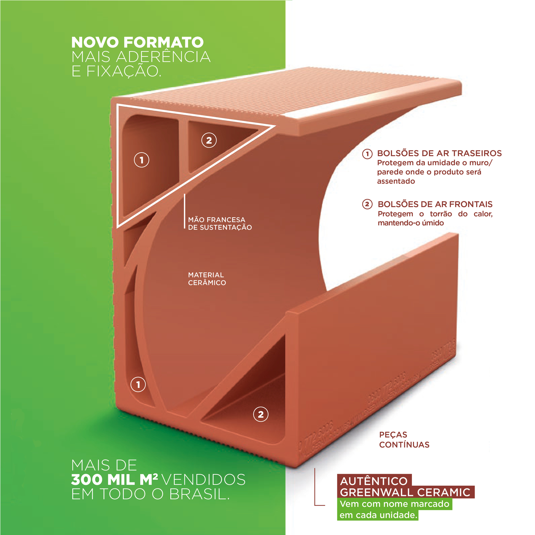 Bloco Cerâmico para Jardim Vertical GreenWall