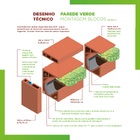 Bloco Jardim Vertical Cerâmico 19x25x29cm GreenWall Ceramic