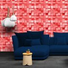 Blocos 3d Vermelho - Papel De Parede - 150