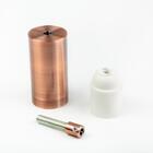 Bocal Cilíndrico Em Alumínio Tamanho Grande Bronze