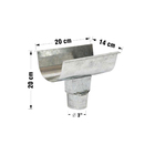 Bocal Platibanda Galvanizada Corte 28cm Calha Forte