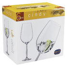 Bohemia Cindy Taça Água 26x9x9cm 550ml Cristal Transparente 6