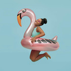 Boia Cisne Perolado Rosa Com Abertura