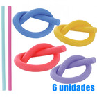 Boia Espaguete Macarrão para Piscina 1,65m Cores Sortidas 6 U